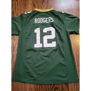 Nike Aaron Rodgers Green bay Packers NFL Football Jersey Youth Large 14-16 Boys